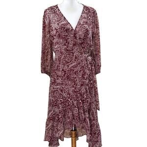 Calvin Klein floral high/low dress, bohemian, sophisticated, feminine, paisley